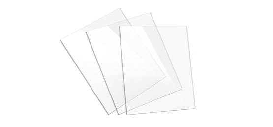 Clear acrylic sheet used for indoor decoration