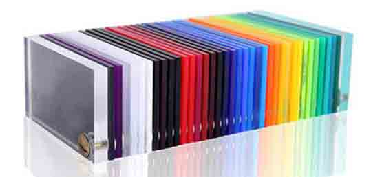 Color acrylic sheet swatch card